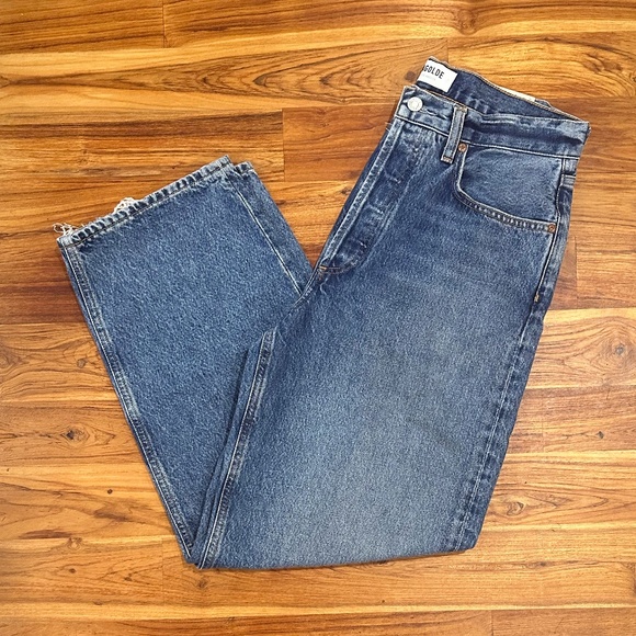 NWT! Agolde Dara Mid Rise Baggy in Pattern Size 27 - Picture 4 of 14